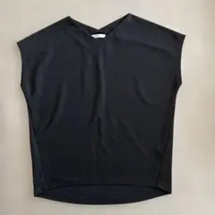 ドレスキップ ブラック ノースリーブ Tシャツ M