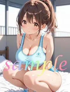 c631 かわいい イラスト アニメ A4ポスター スポーツ女子