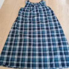 COMME CA ISM ノースリーブチェック柄ワンピース