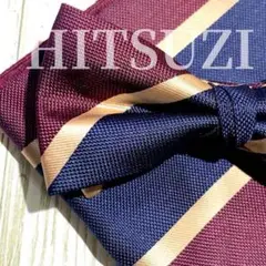 ◆蝶ネクタイ　チーフ　ストライプ　高級感　新郎　メンズ　結婚式　Wcy