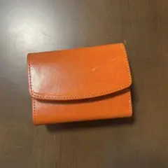Charist オレンジレザー 三つ折り財布