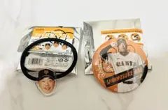 ジャイアンツ　阿部慎之介　シークレットヘアゴム　缶バッジ