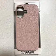 ピンク レザー風 iPhone16用ケース