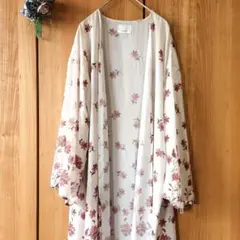 ⤵️夏物⤵️【エゴイスト 】シフォン ロング カーディガン ペイズリー柄