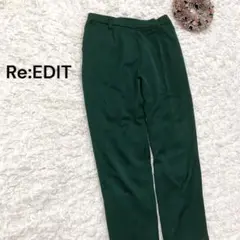 Re:EDIT リエディ＊テーパードパンツ　グリーン　深緑