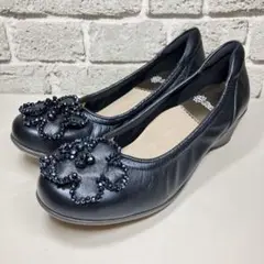 【極美品】Beufort パンプス ウェッジソール フラワー ビジュー 23.5