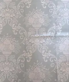 お盆セール☆イギリス輸入生地★ブルーグレー ダマスク花柄