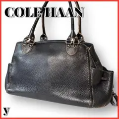 美品 COLE HAAN コールハーン ハンドバッグ トートバッグ シボ革 黒