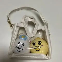 んぽちゃむ　キャラクター付きぬいぐるみバッグ