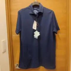 定価5.3万【新品】malo マーロ　ポロシャツ　ネイビー　54　LL〜3L