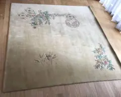 DHK4 山形緞通 手刺緞通 「竹の園」オリエンタルカーペット ウール100% DHK4 山形緞通 手刺緞通 「竹の園」オリエンタルカーペット