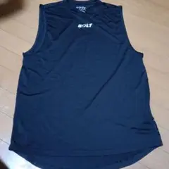 BOLT ブラック ノースリーブタンクトップ