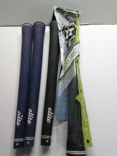elite グリップ 4本セット ネイビー ブラック　MX51　太目