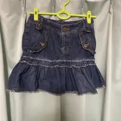 デニムフリルミニスカート