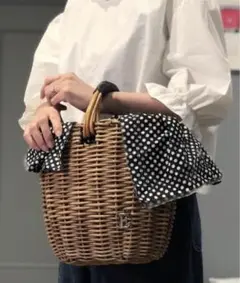 エバゴス ebagos ソフトカーブバスケット ドット被せ