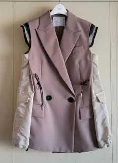 sacai 22AW 新品97900円 Nylon Twill Mix Vest