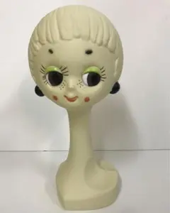 ツイッギー　ヘッドマネキン　ディスプレイ　帽子かけ　インテリア　レトロ
