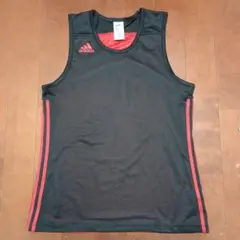 adidas タンクトップ L 黒/赤