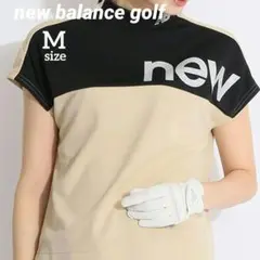 ニューバランス ゴルフ フレンチモックネック ベージュ×黒 M 稲見萌寧プロ♡