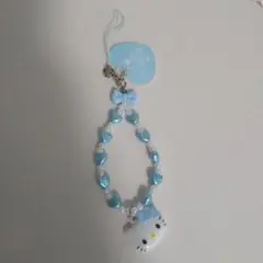 サンリオ　ハローキティ　シークレットストラップ　　キーホルダー　水色　青