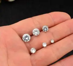 f☆安心のメルカリ便☆2個セット☆ジルコニア☆0.3cm0.4cm0.5cm☆