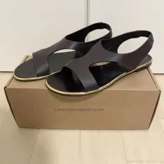 送料込み 新品 LAOCOONTE／ラオコンテ フラットサンダル ブラウン 37