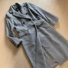 未使用 TALBOTS タルボット チェスターコート 4P カシミヤ混 グレー