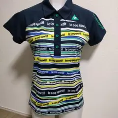 ★ほぼ未使用★le coq sportif ストライプポロシャツ　М
