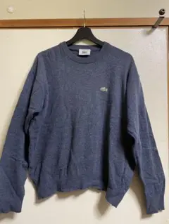 90s ラコステ エルボーパッチニット