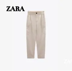 ZARA ザラ　リネンブレンド　バギーフィット　パンツ　レディース