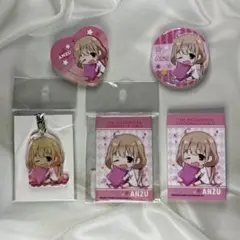 デレステ双葉杏ぎゅぎゅっとアクリルキーホルダー缶バッジ　5点