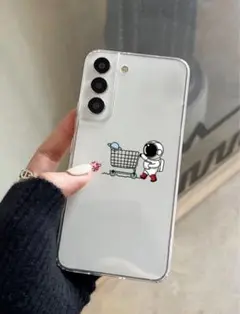 新品未使用　スマホケース　iPhone13mini 透明　宇宙飛行士