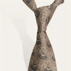 ♥️美品 ジムトンプソン タイ製シルク 扇子柄 ビジネスフォーマルレギュラータイ