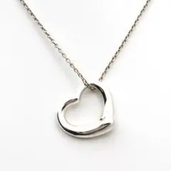 《美品》Tiffany u0026 Co ネックレス シルバーオープンハート 22mm