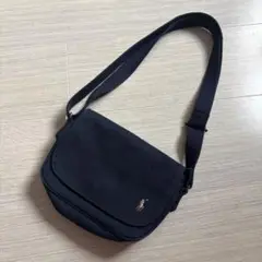 RALPHLAUREN.KIDS.ショルダーバッグ.ネイビー.帆布.