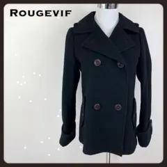 Rougevif ルージュヴィフ Pコート ピーコート ブラックビックボタン
