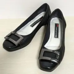 美品☆composition9 四角バックル パンプス コンフォート 23cm