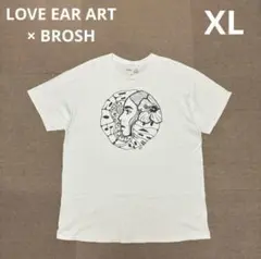 USA製 BROSH × LOVE EAR ART Tシャツ 白 XL