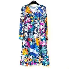 【美品】LEONARD レオナール ワンピース ドレス フラワー