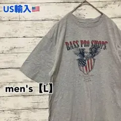 ●T458【US輸入】Bass Pro Shops Tシャツ グレー系 【L】