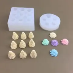 #0316シリコンモールド　アイスクリーム　2点セット　ミニチュア　レジン
