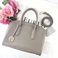 ✨美品✨FURLA フルラ テッサ 2way ハンドバッグ グレージュ
