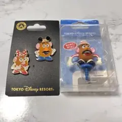 東京ディズニーリゾート ピンバッジとイヤホンジャック　ポテトヘッド　セット