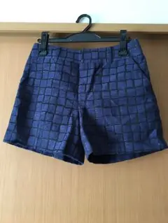 新品未使用　アンタイトル　ワールド　ネイビーデザインショートパンツ　M