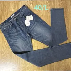 A975 オペークドットクリップ デニム パンツ L