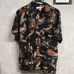 RADIALL アロハシャツ 黒 プリント