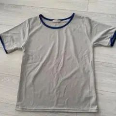 シアー トップス Tシャツ パイピング バイカラー しまむら