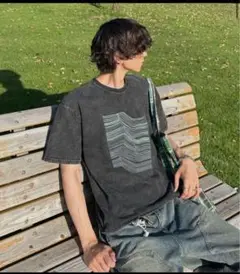 【⠀美品 】グラフィックウォッシュTシャツ
