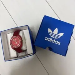 adidas ベロア腕時計 レッド