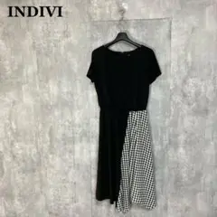INDIVI チェック柄ワンピース 36